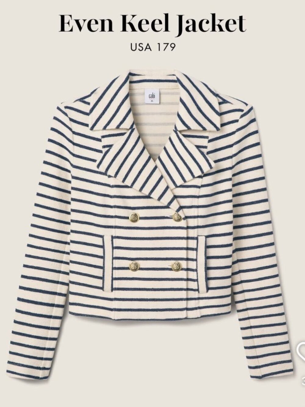 Cabi 6676 Even Keel Jacket Spring 2025 Medium NWT - Picture 2 of 5